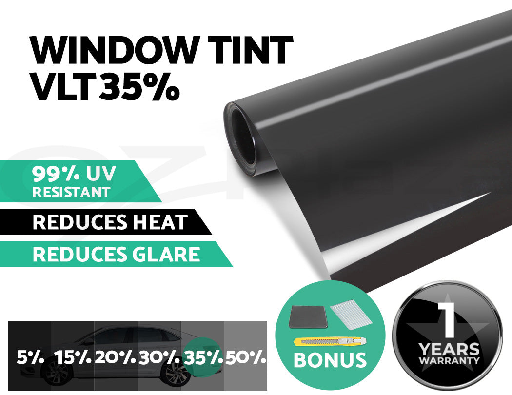 Giantz Window Tint Film Black Roll 35%VLT Home House 76cm X 7m Tinting Tools