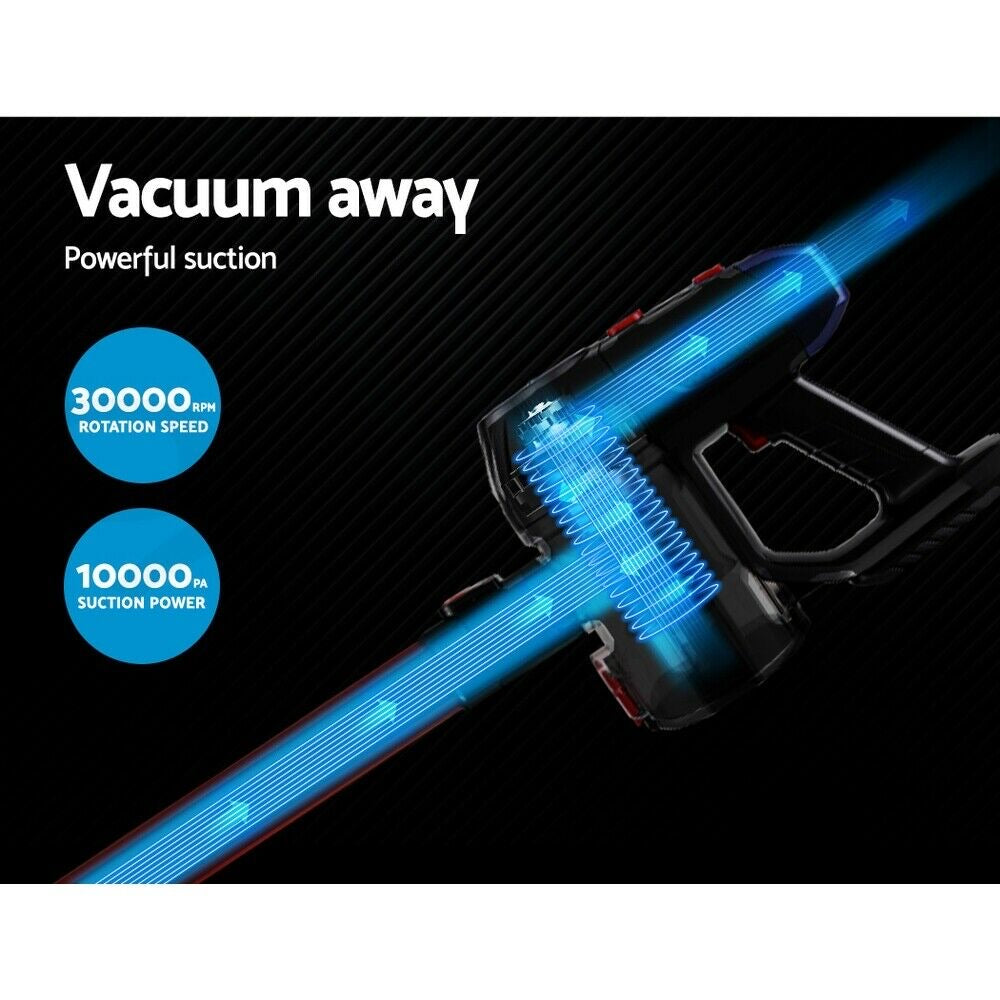 Devanti Handheld Vacuum Cleaner Bagless Cordless Red 150W