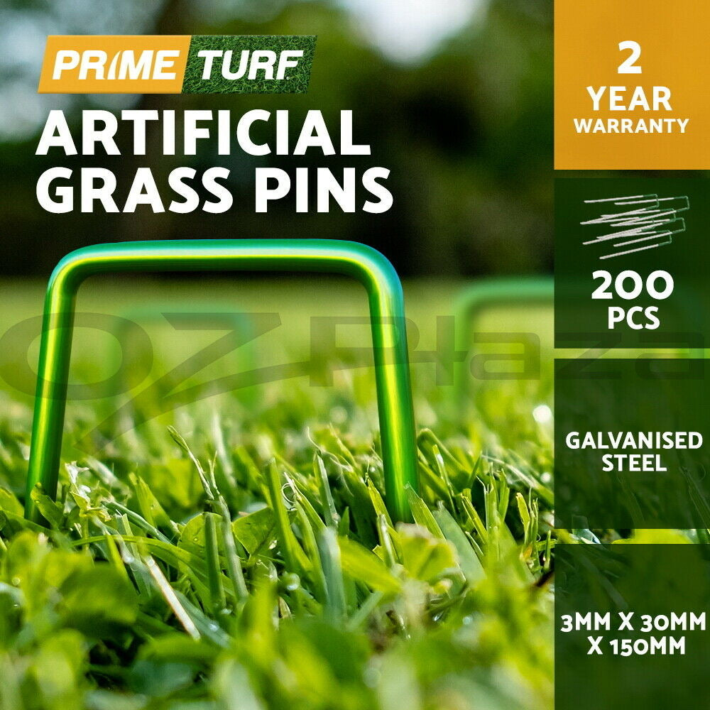 Primeturf Synthetic Artificial Grass Pins Fake Lawn Turf Weed Mat Pegs 200pcs