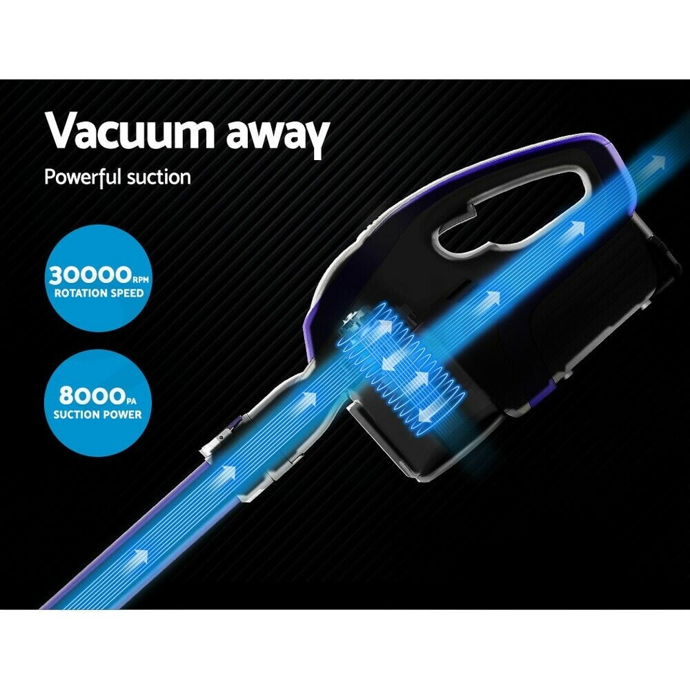 Devanti Handheld Vacuum Cleaner Bagless Cordless 150W Purple