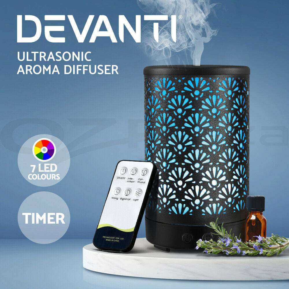 Devanti Aroma Diffuser Aromatherapy Black 100ml