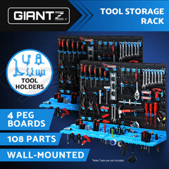 Giantz 108 Storage Bin Rack Wall Mounted