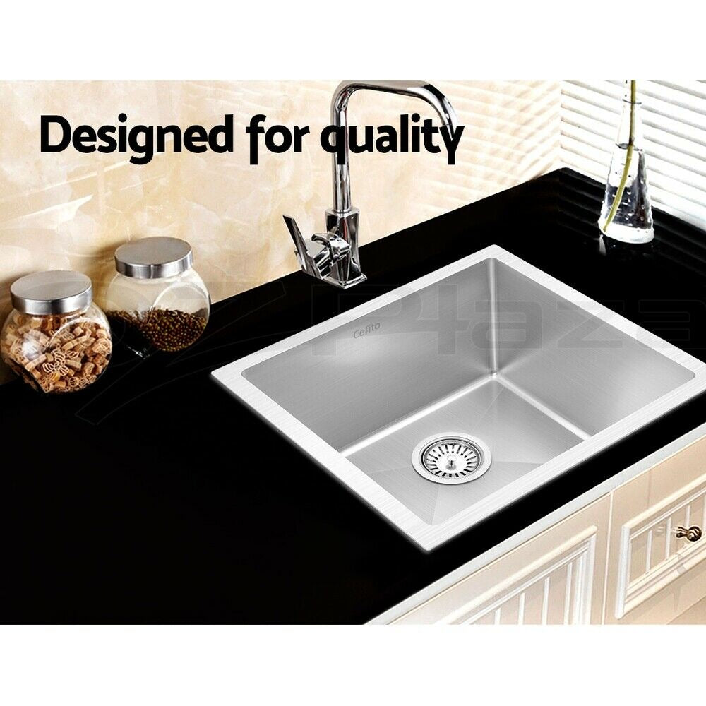 Cefito Handmade Kitchen Sink Stainless steel Sink 44cm x 45cm