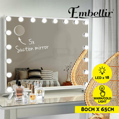 Embellir Makeup Mirror with Light LED Hollywood Vanity Dimmable Wall Mirrors