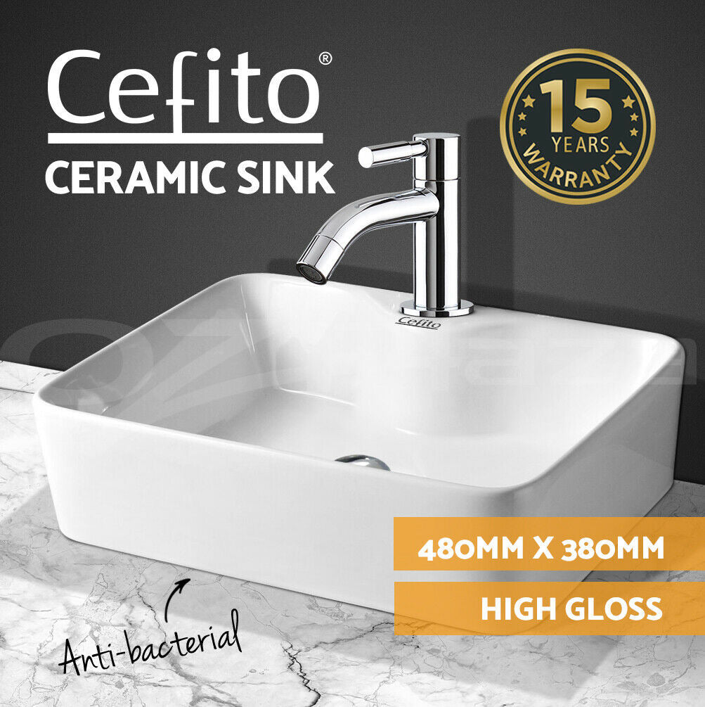 Cefito Bathroom Basin Ceramic Vanity Sink Hand Wash Bowl 48x38cm