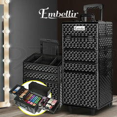 Embellir 7 in 1 Portable Cosmetic Beauty Makeup Trolley - Diamond Black