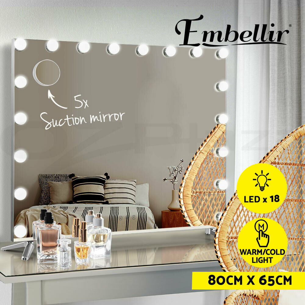 Embellir Makeup Mirror with Light LED Hollywood Mounted Wall Mirrors Cosmetic