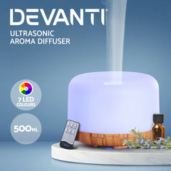 Devanti Aroma Diffuser Aromatherapy Humidifier 500ml