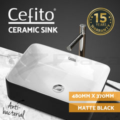 Cefito Bathroom Basin Ceramic Vanity Sink Hand Wash Bowl 48x37cm