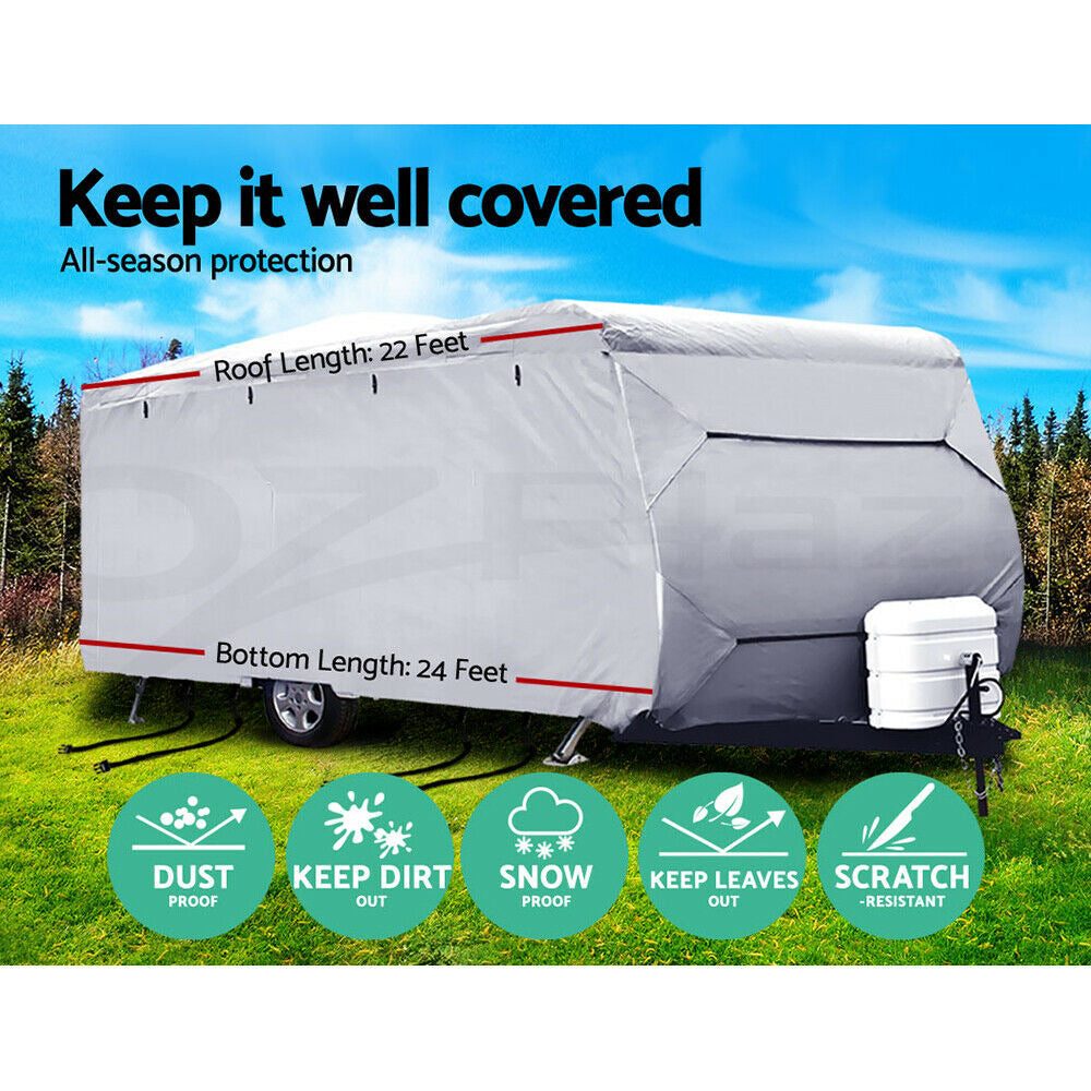 Weisshorn 22-24ft Caravan Cover Campervan 4 Layer UV Water Resistant