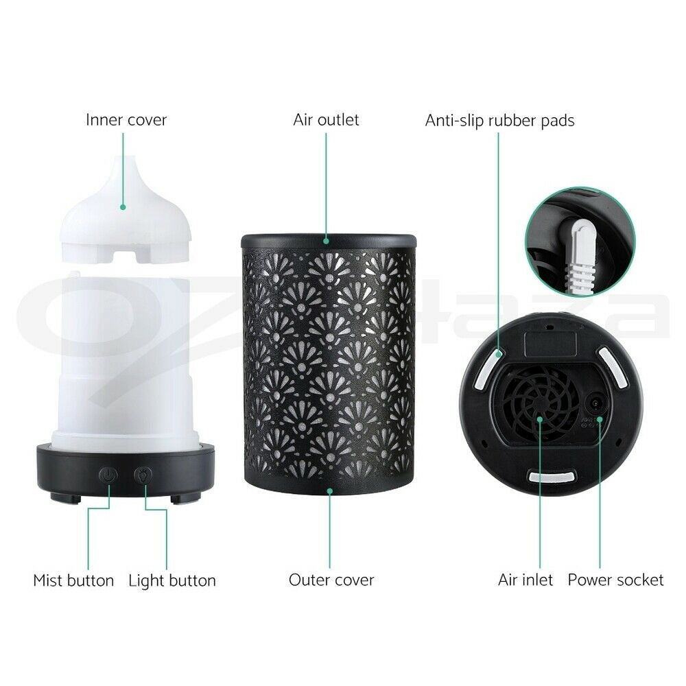 Devanti Aroma Diffuser Aromatherapy Black 100ml