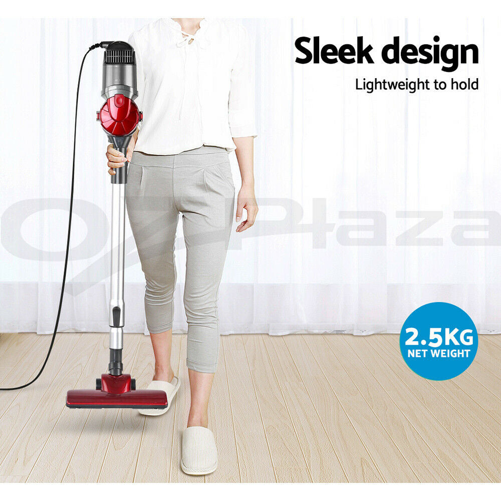 Devanti Handheld Vacuum Cleaner Bagless Corded 450W Red