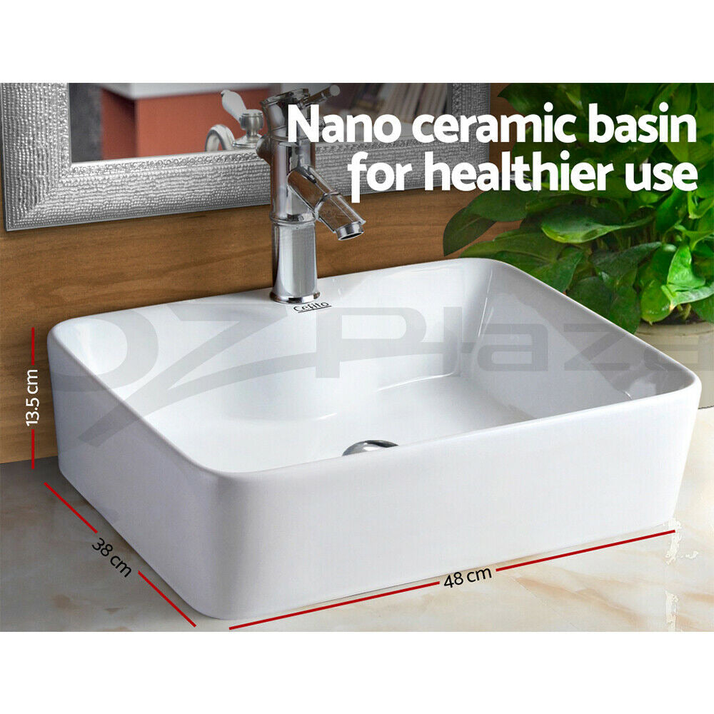 Cefito Bathroom Basin Ceramic Vanity Sink Hand Wash Bowl 48x38cm