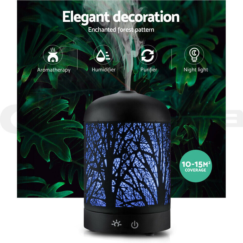 Devanti Aroma Diffuser Aromatherapy Black 160ml