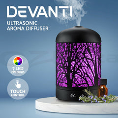 Devanti Aroma Diffuser Aromatherapy Black 160ml