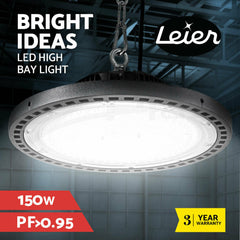 Leier LED High Bay Lights 150W UFO Industrial Workshop Warehouse Factory Lamp