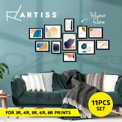 Artiss Photo Frames Art Holder 11PCS 5x7" 6x8" 8x10" Black