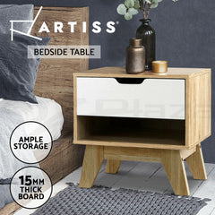 Artiss Bedside Tables Drawers Side Table Bedroom Furniture Nightstand Stand Lamp