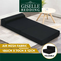 Giselle Bedding Foldable Mattress Folding Foam Bed Mat Black