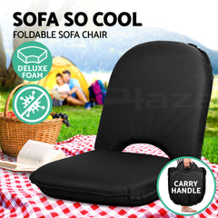 Artiss Floor Lounge Sofa Camping Chair Black