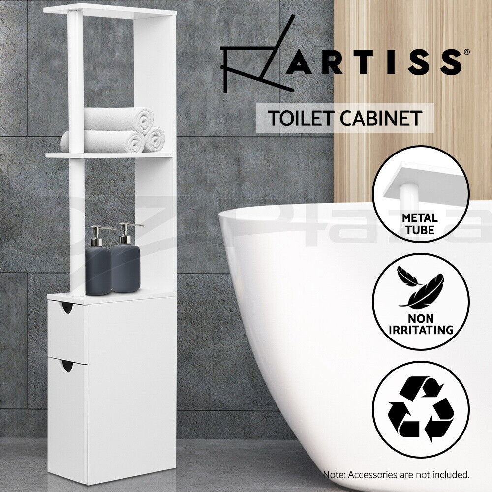 Artiss Bathroom Cabinet Storage Shelf Toilet Holder Cupboard Laundry Doors