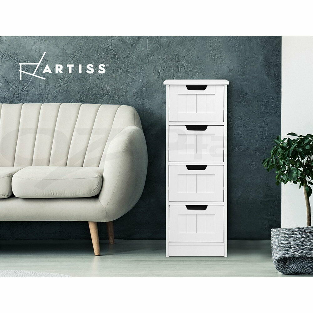 Artiss 4 Chest of Drawers - LEESA White