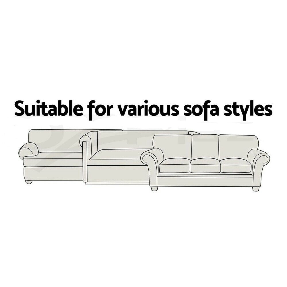 Artiss High Stretch Sofa Cover Couch Lounge Protector Slipcovers 3 Seater Grey