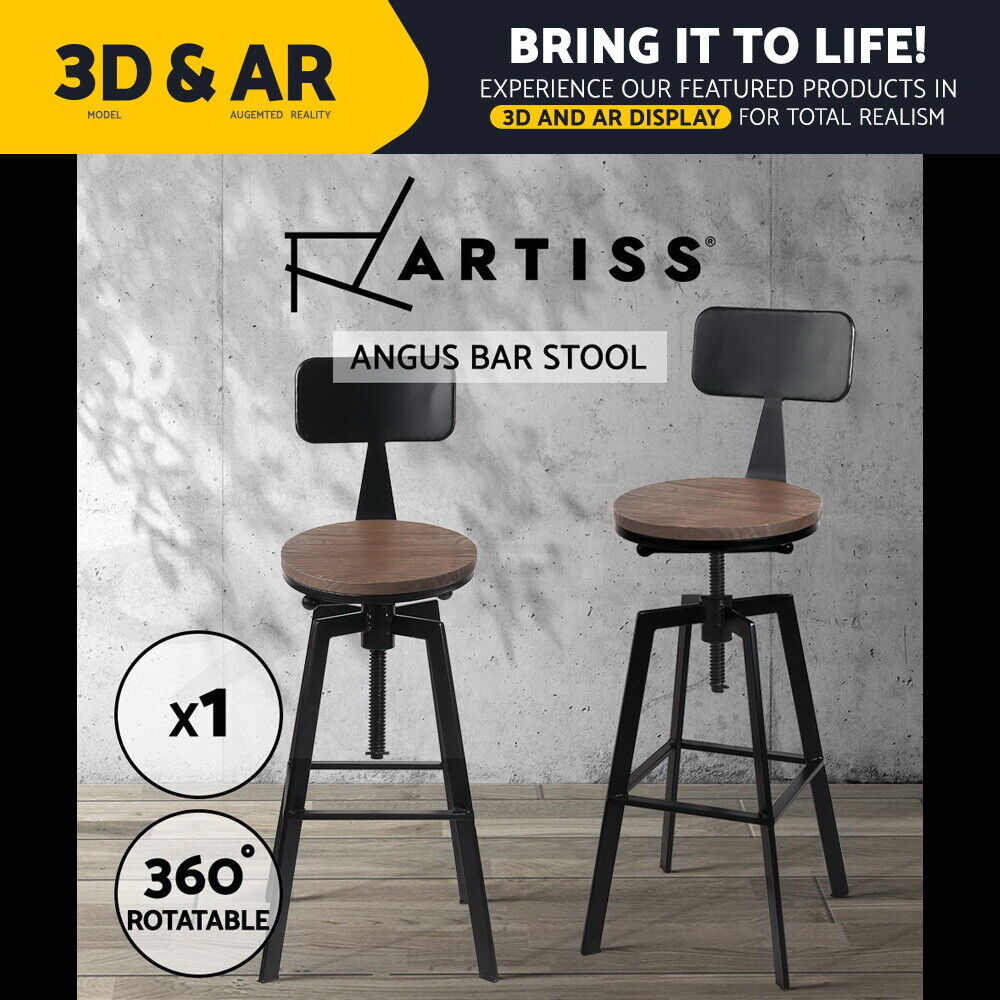 Artiss Bar Stools Kitchen Counter Chairs Vintage Metal Chairs