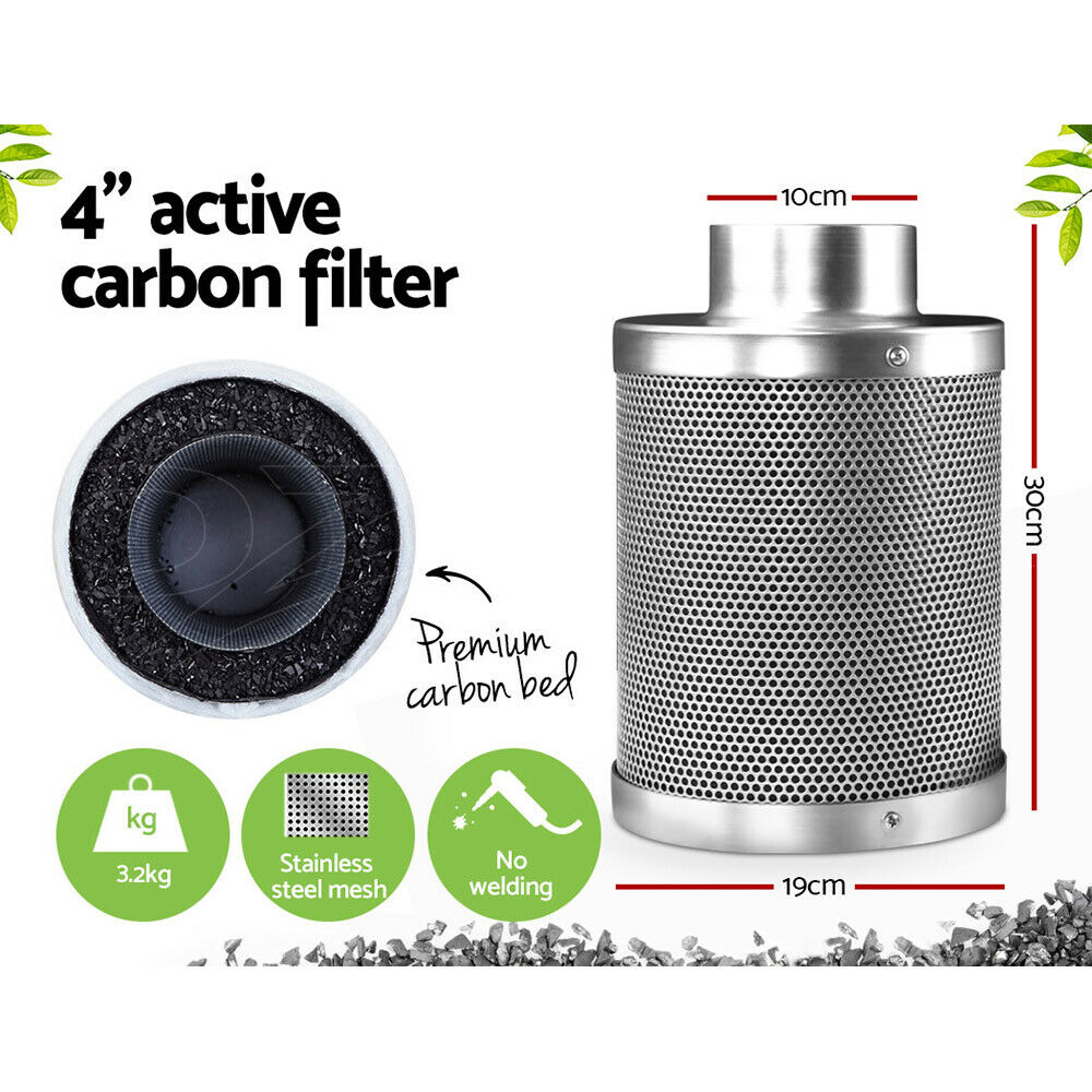 Greenfingers 4"Ventilation Kit Fan Hydroponics Grow Tent Kit Carbon Filter Duct,Greenfingers 4"Ventilation Kit Fan Hydroponics Grow Tent Kit Carbon Filter Duct