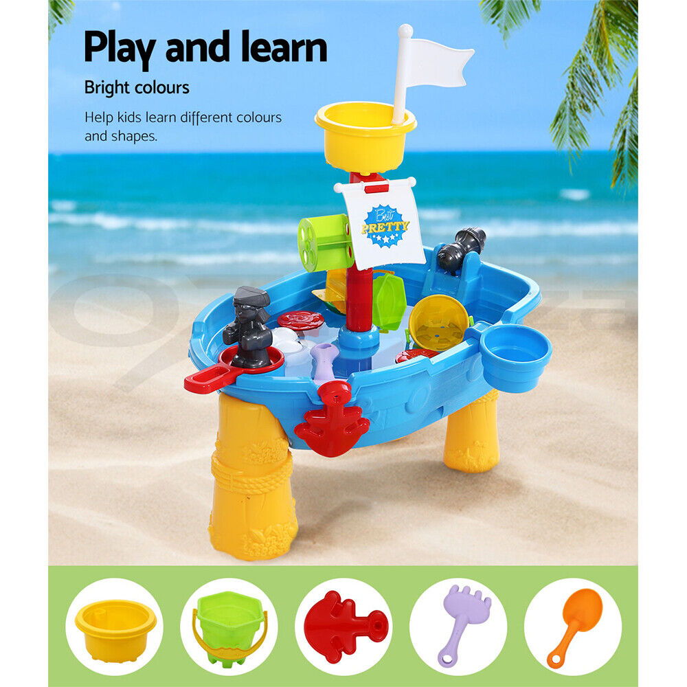 Keezi Kids Sandpit Pretend Play Set Outdoor Toys Water Table Activity Play Set