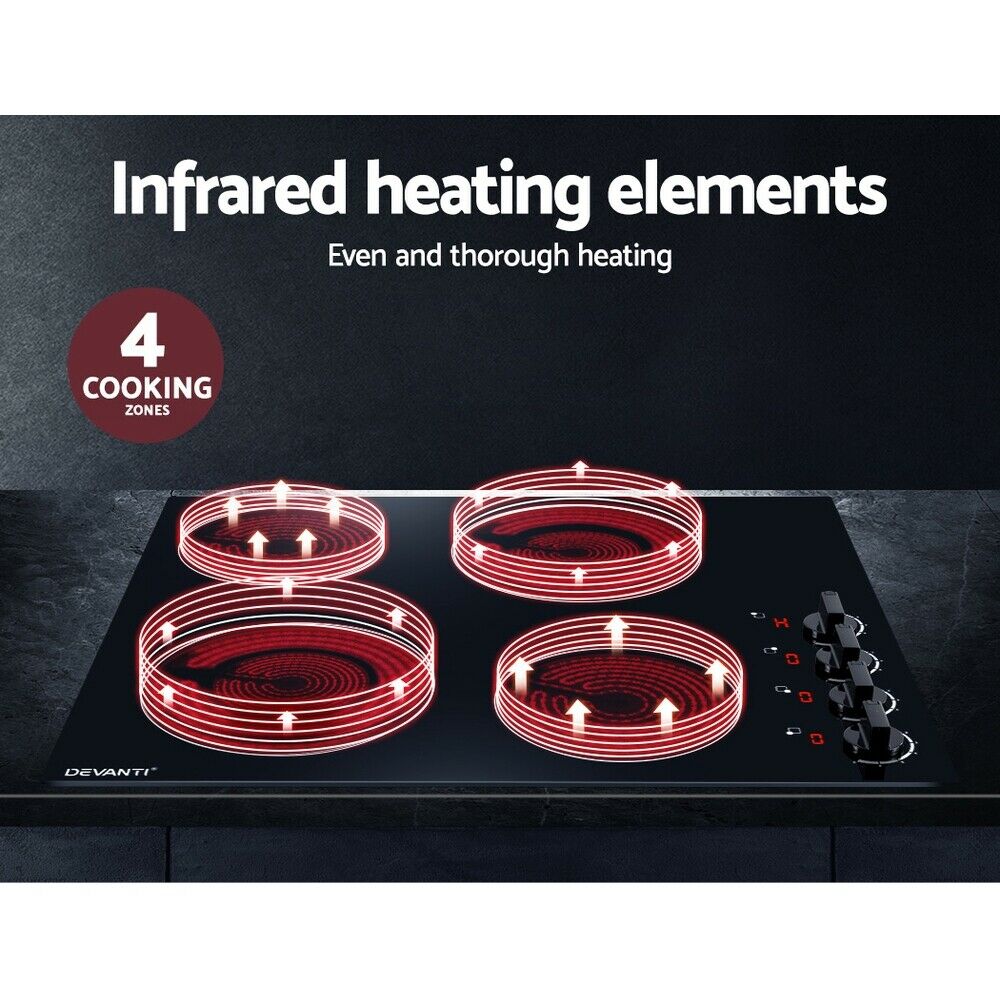 Devanti Electric Ceramic Cooktop 60cm