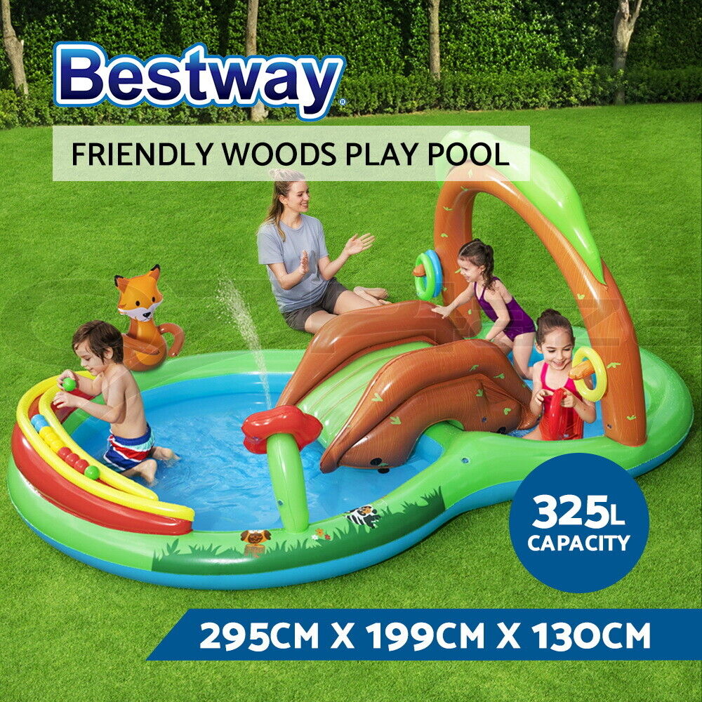 Bestway Kids Pool 295x199x130cm Inflatable Above Ground Swimming Play Pools 111L