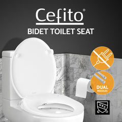 Cefito Electric Bidet Toilet Seat Cover Auto Smart Water Spray Wash Knob Control