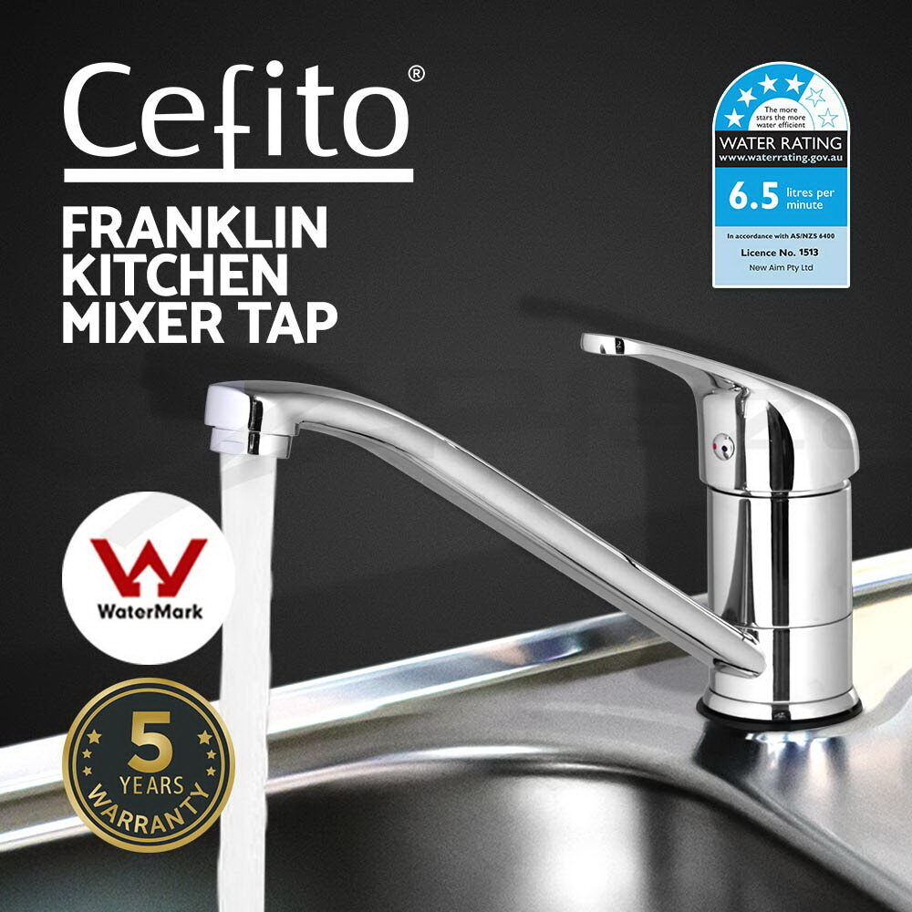 Cefito Kitchen Mixer Tap Mixer Long Spout Sink Faucet Basin Laundry Chrome