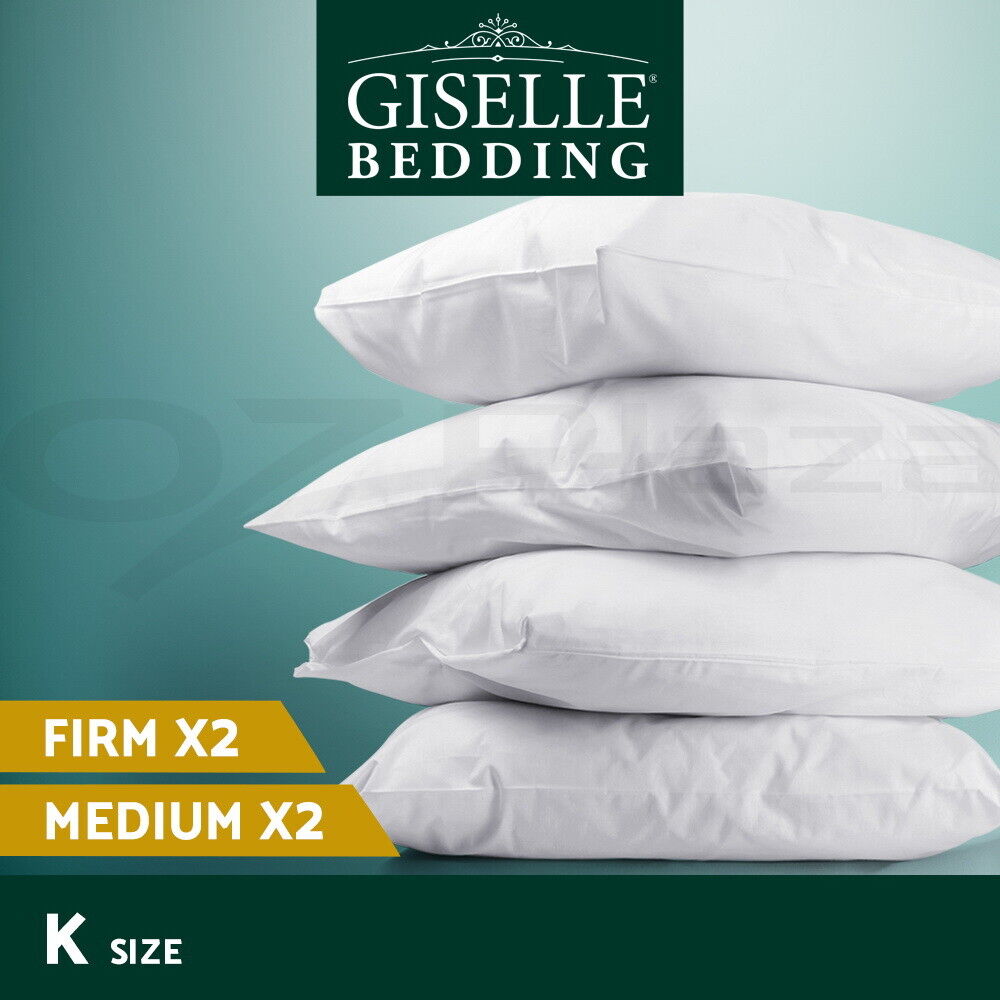 Giselle Bedding 4 Pack Bed Pillow Family Hotel 50X90CM