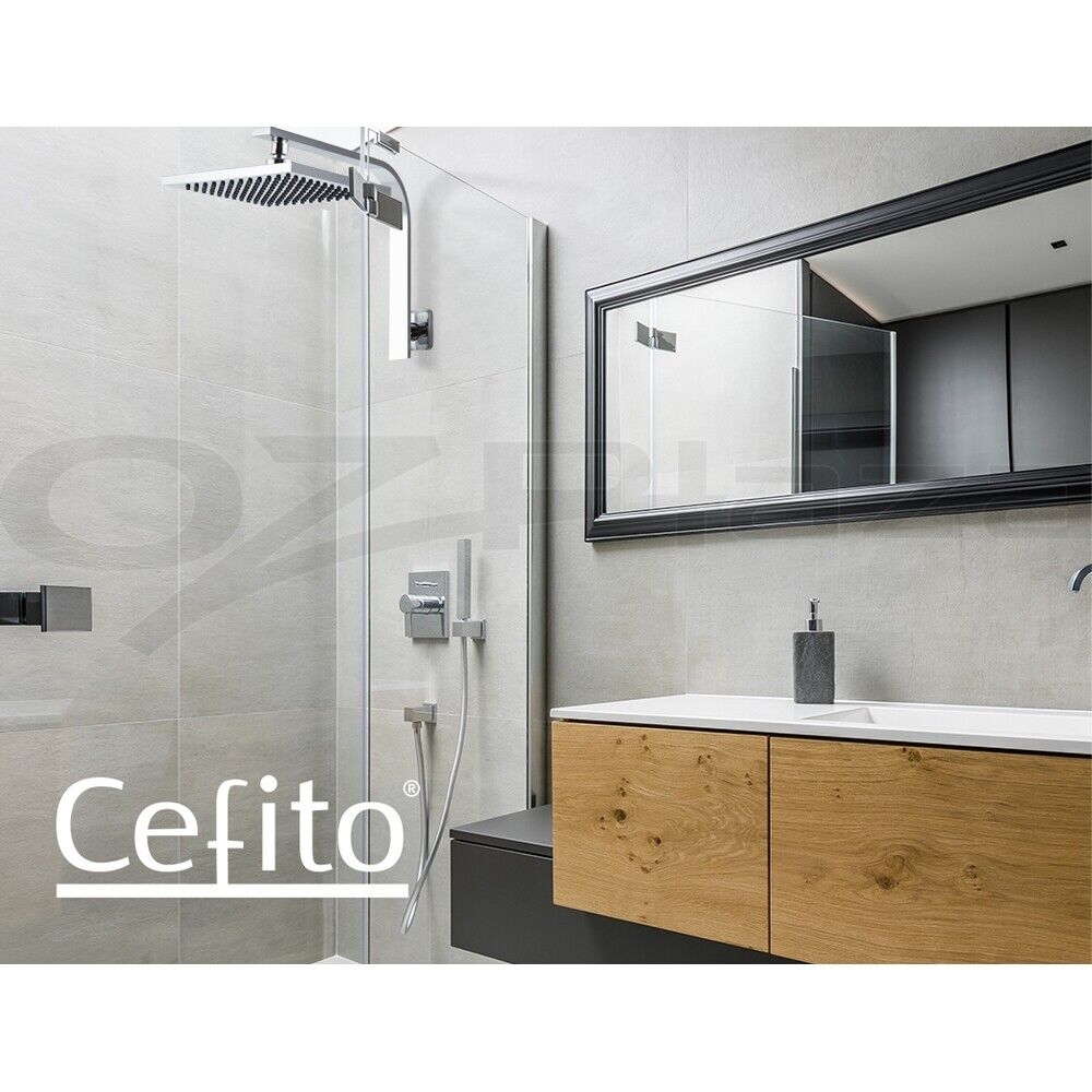 Cefito 8'' Rain Shower Head Wall Arm Square High Pressure Chrome