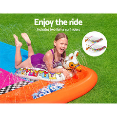 Bestway Water Slide Slip Kids 488cm Dual Slides Splash Pad