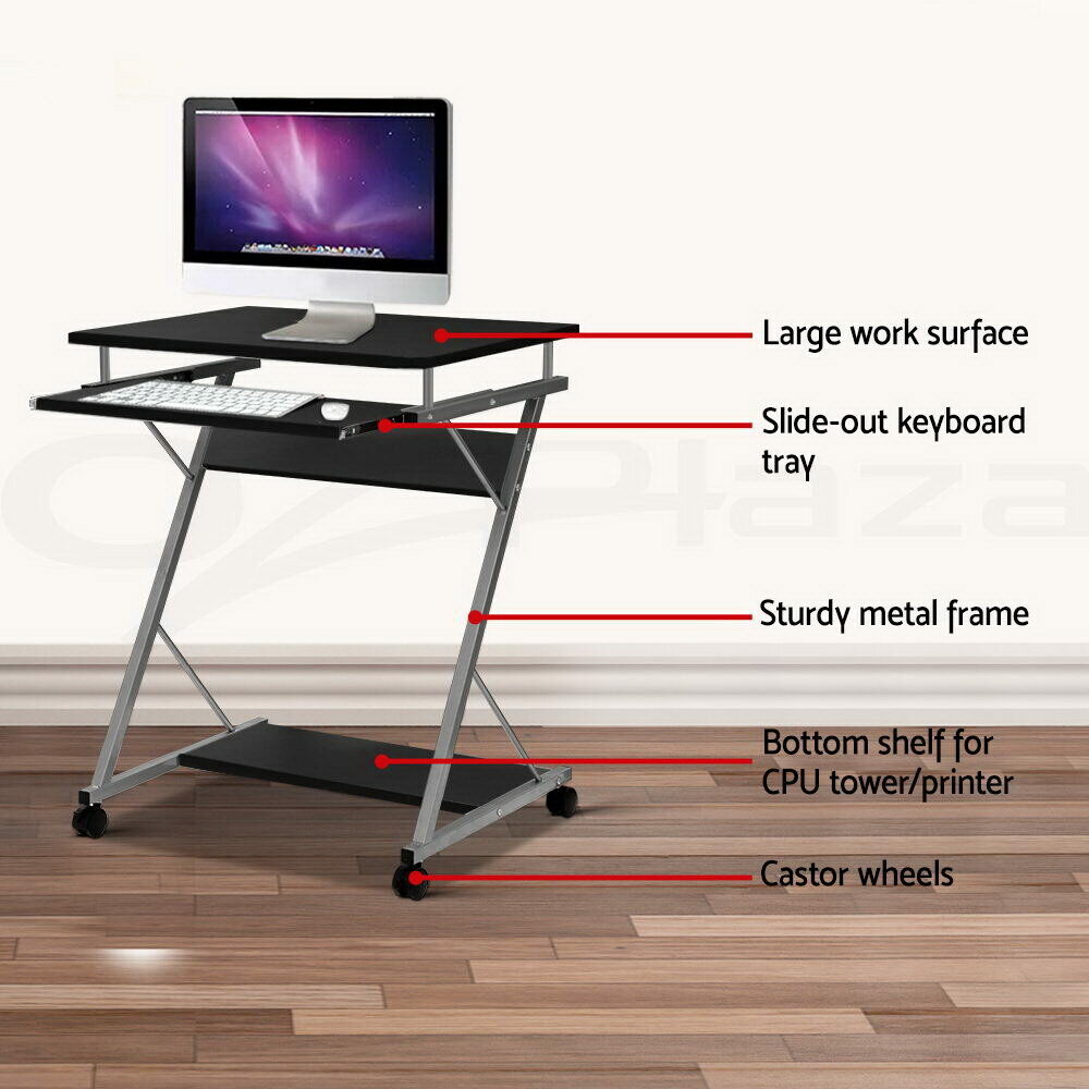 Artiss Computer Desk Keyboard Tray Shelf Black 60CM