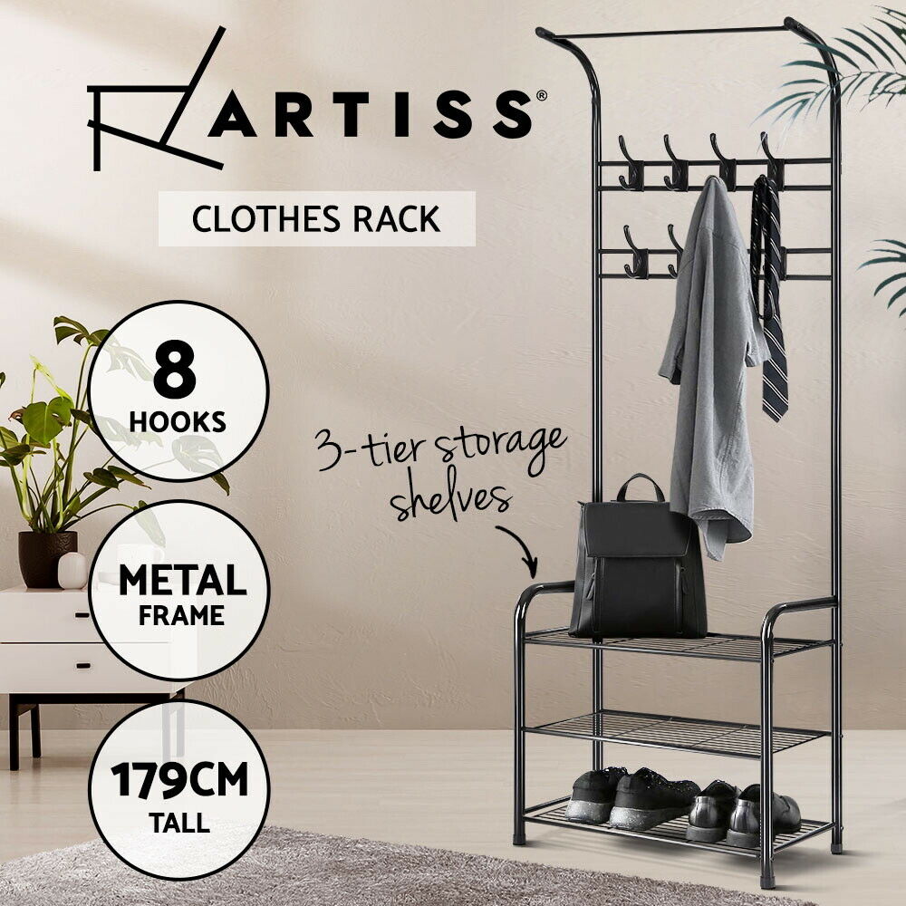 Artiss Clothes Rack Coat Stand 179cm Hanger Rail Closet