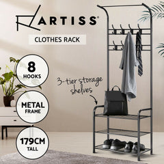 Artiss Clothes Rack Coat Stand 179cm Hanger Rail Closet