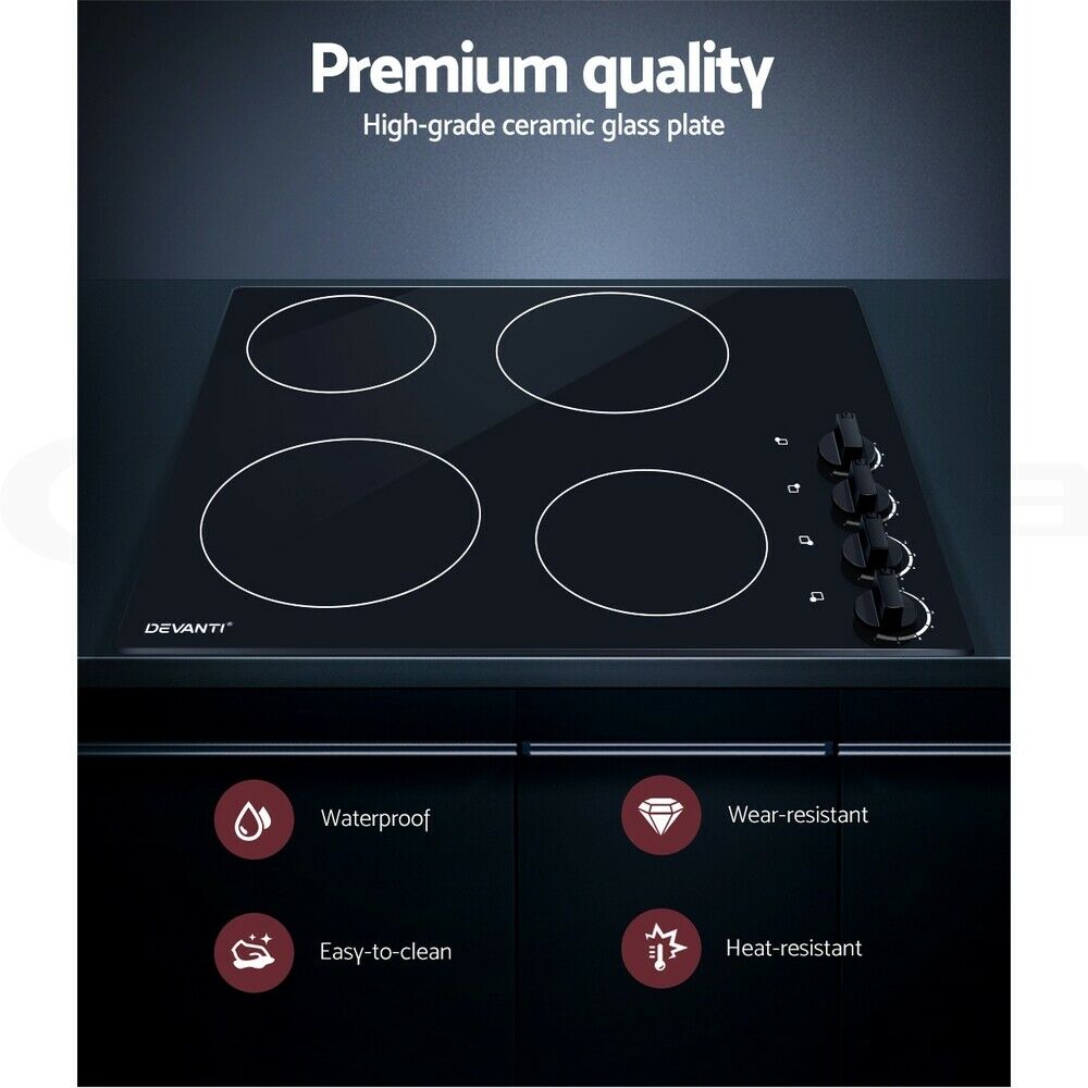 Devanti Electric Ceramic Cooktop 60cm