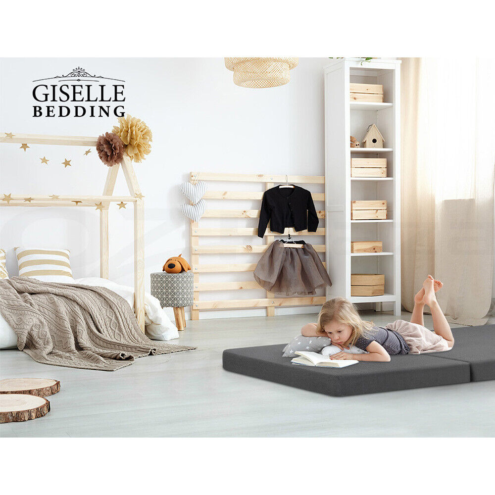 Giselle Bedding Foldable Mattress Folding Foam Bed Single Grey