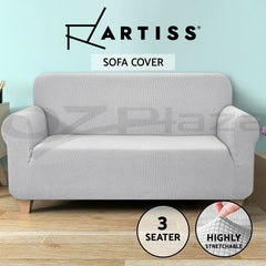 Artiss High Stretch Sofa Cover Couch Lounge Protector Slipcovers 3 Seater Grey