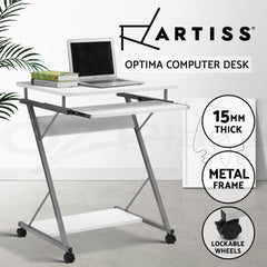 Artiss Computer Desk Keyboard Tray Shelf White 60CM