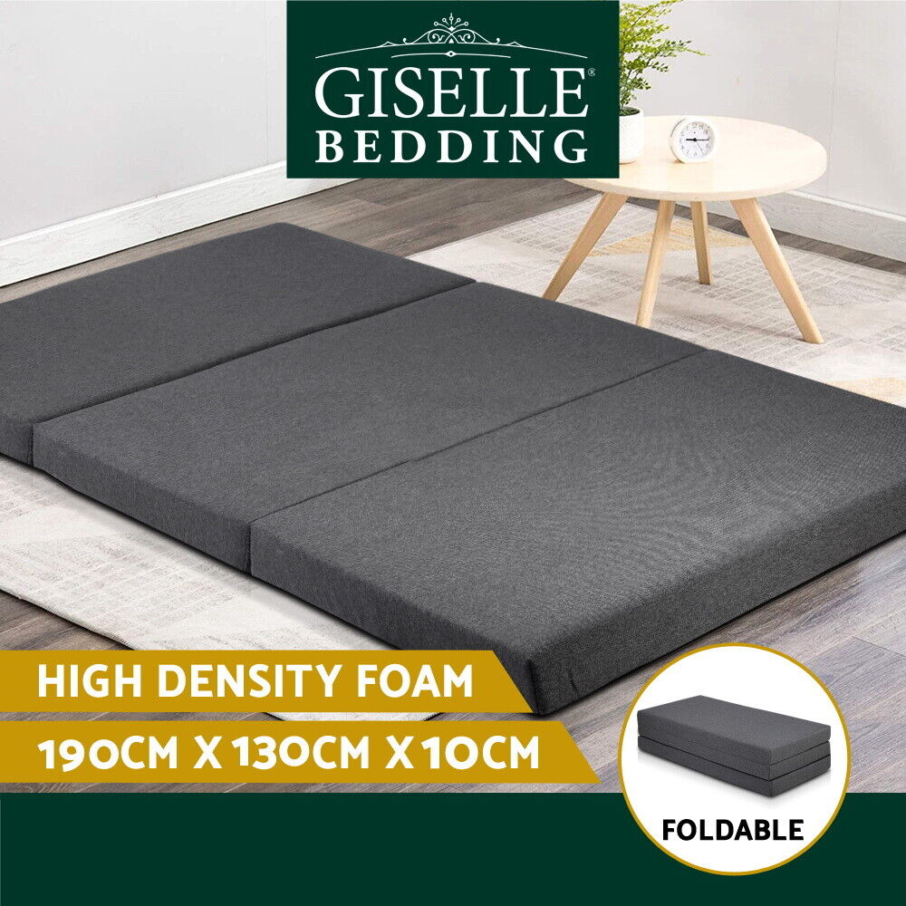 Giselle Bedding Foldable Mattress Folding Foam Double Grey