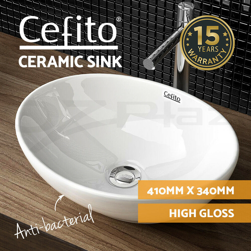 Cefito Bathroom Basin Ceramic Vanity Sink Hand Wash Bowl 41x34cm