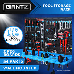 Giantz 54 Storage Bin Rack Wall Mounted Tools