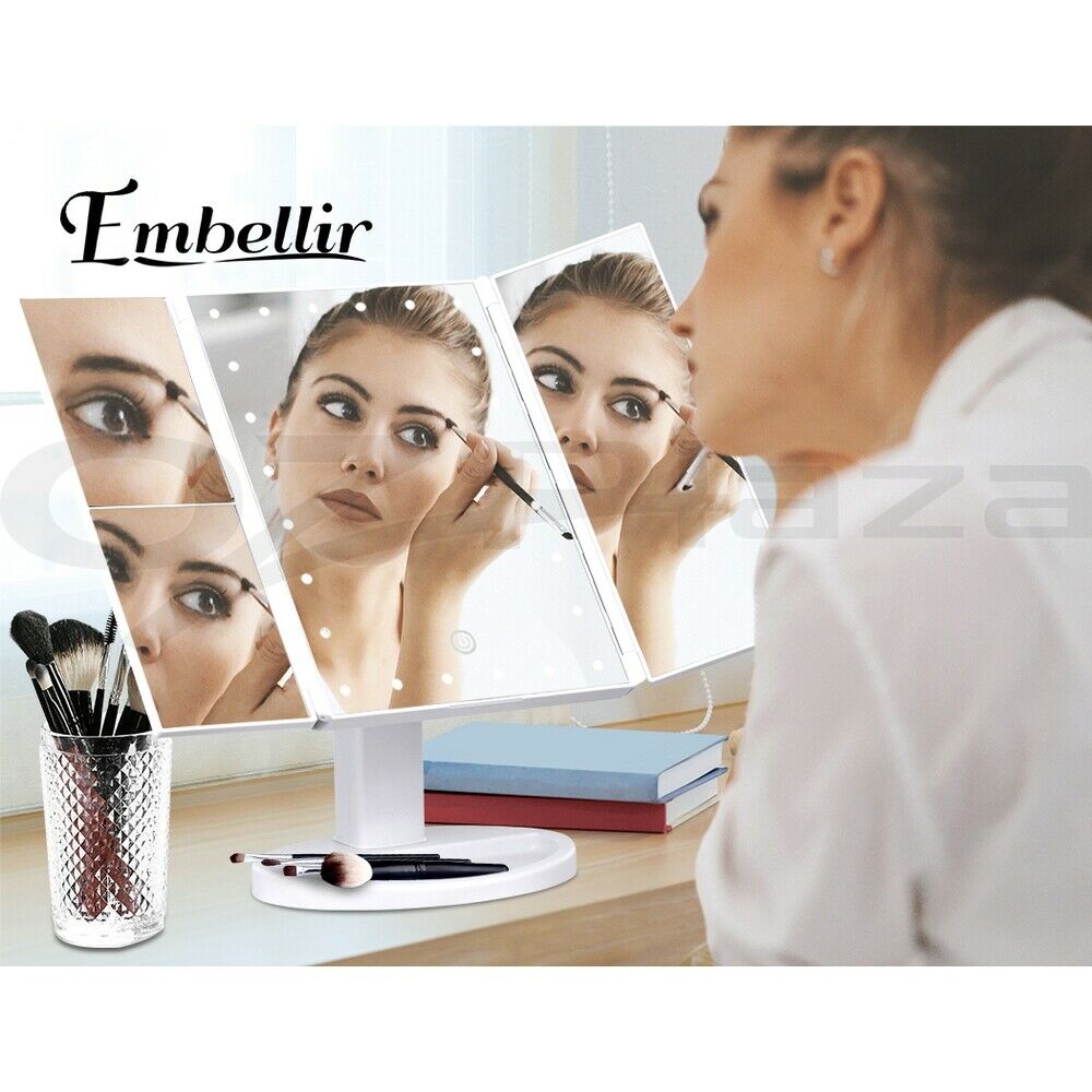 Embellir LED  Tri-Fold Make-Up Mirror