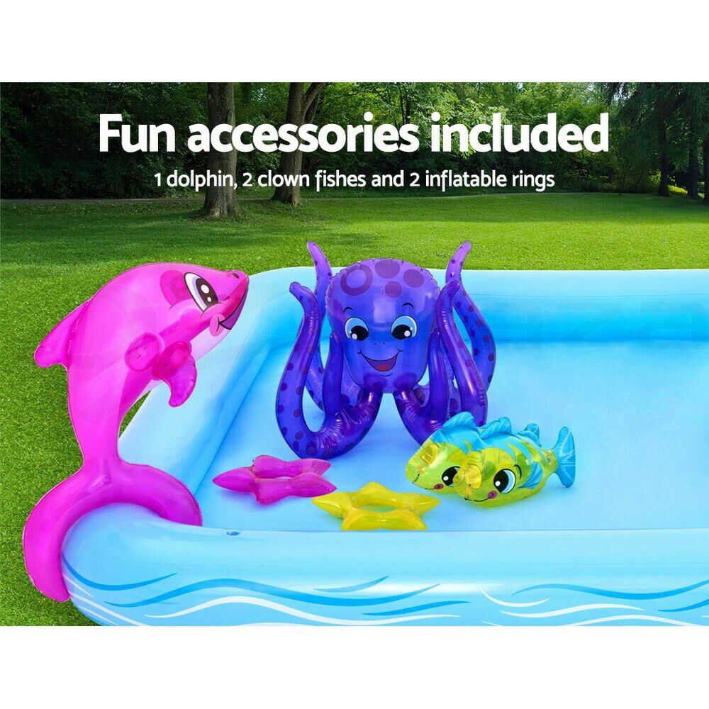 Bestway Kids Pool 239x206x86cm Inflatable Above Ground Swimming Play Pools 308L