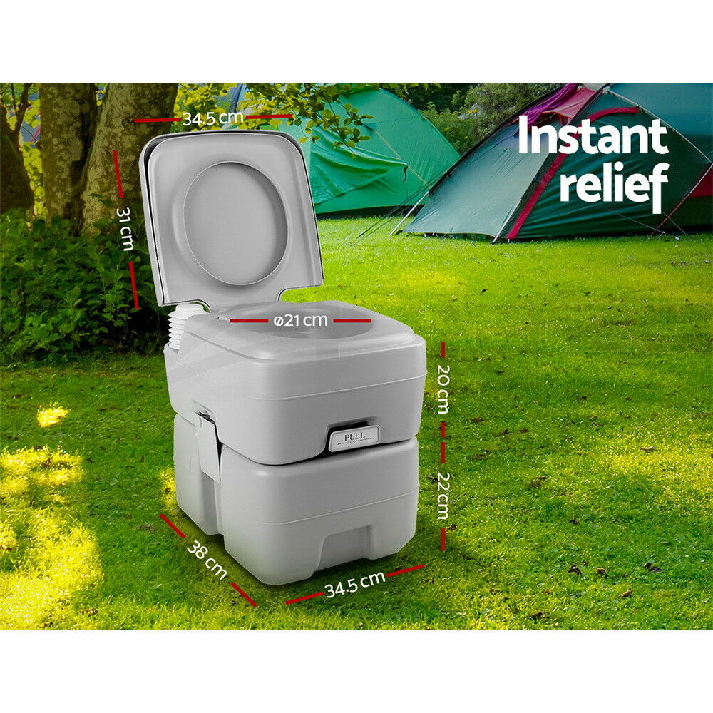 Weisshorn 20L Portable Camping Toilet Outdoor Flush Potty Boating